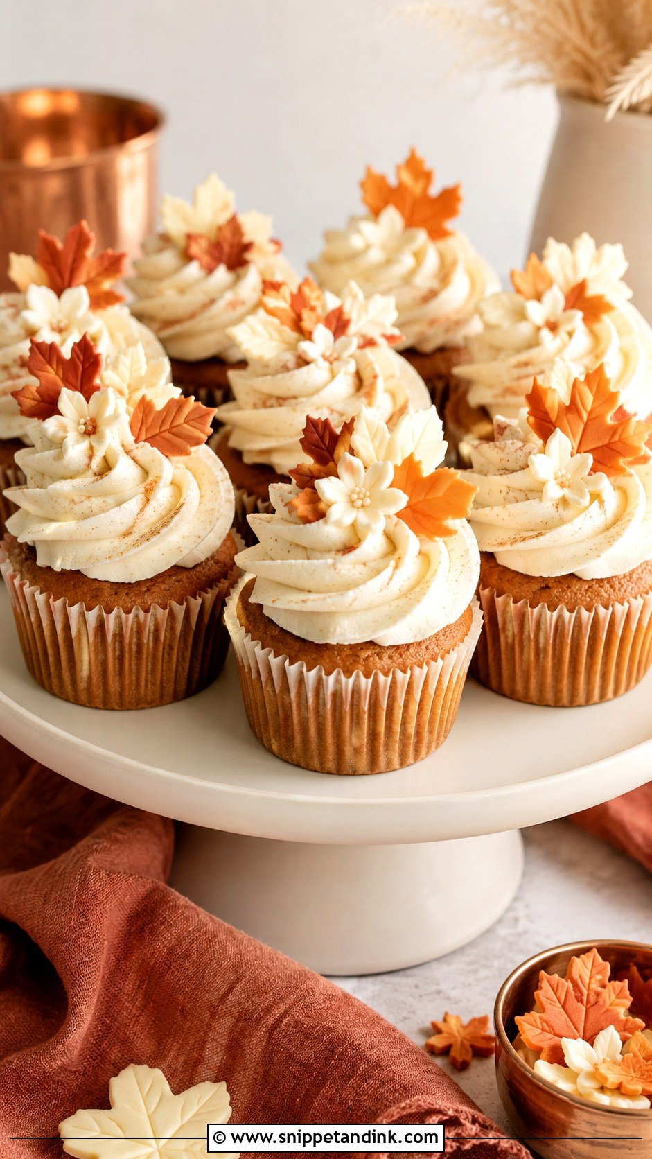 Chai Spice Wedding Cupcakes - Snippet and Ink - 20 Fall Wedding Cupcake Ideas