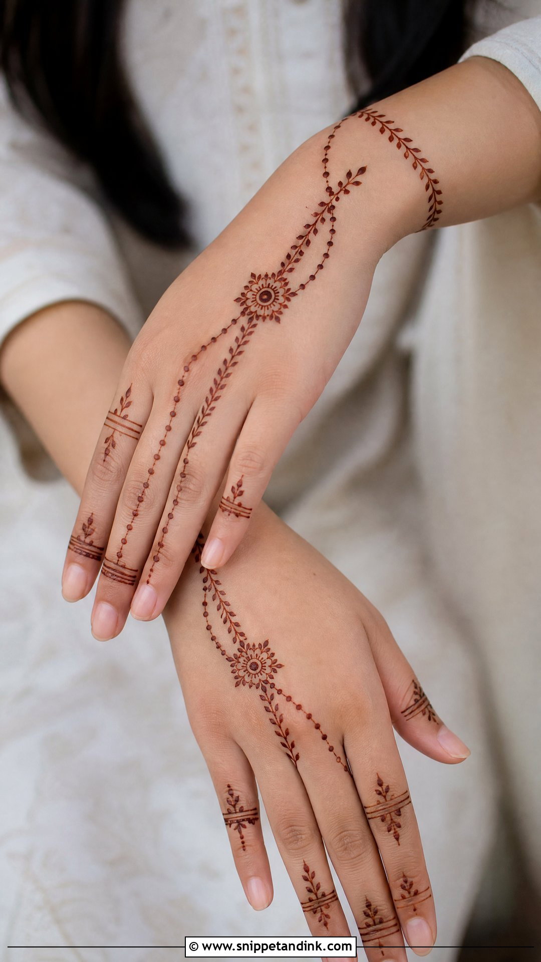 Chain Upper Hand Mehndi Design - Snippet and Ink - 25 Upper Hand Mehndi Designs