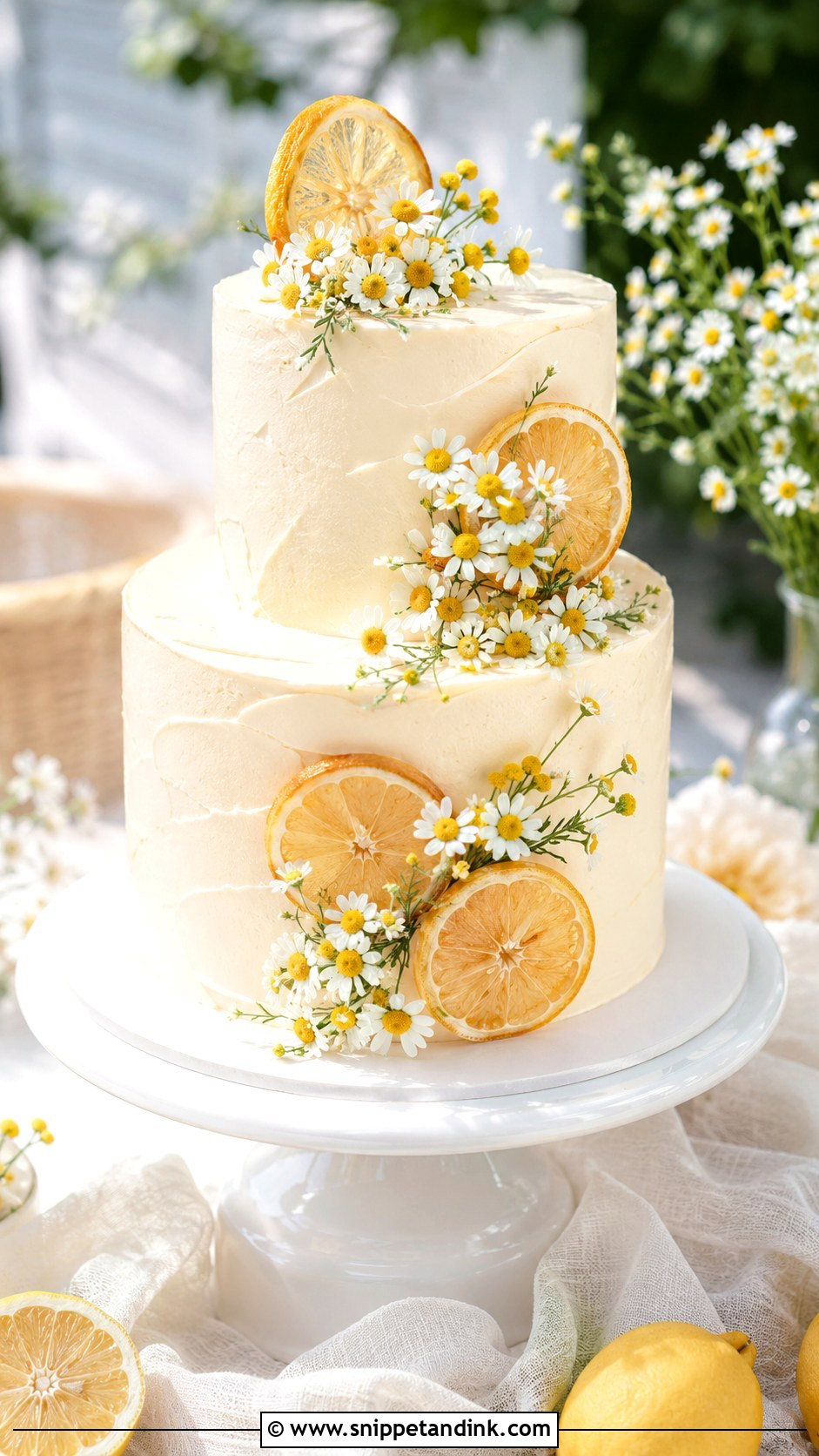 Chamomile Lavender Wedding Cake - Snippet and Ink - 20 Chamomile Wedding Cake Ideas