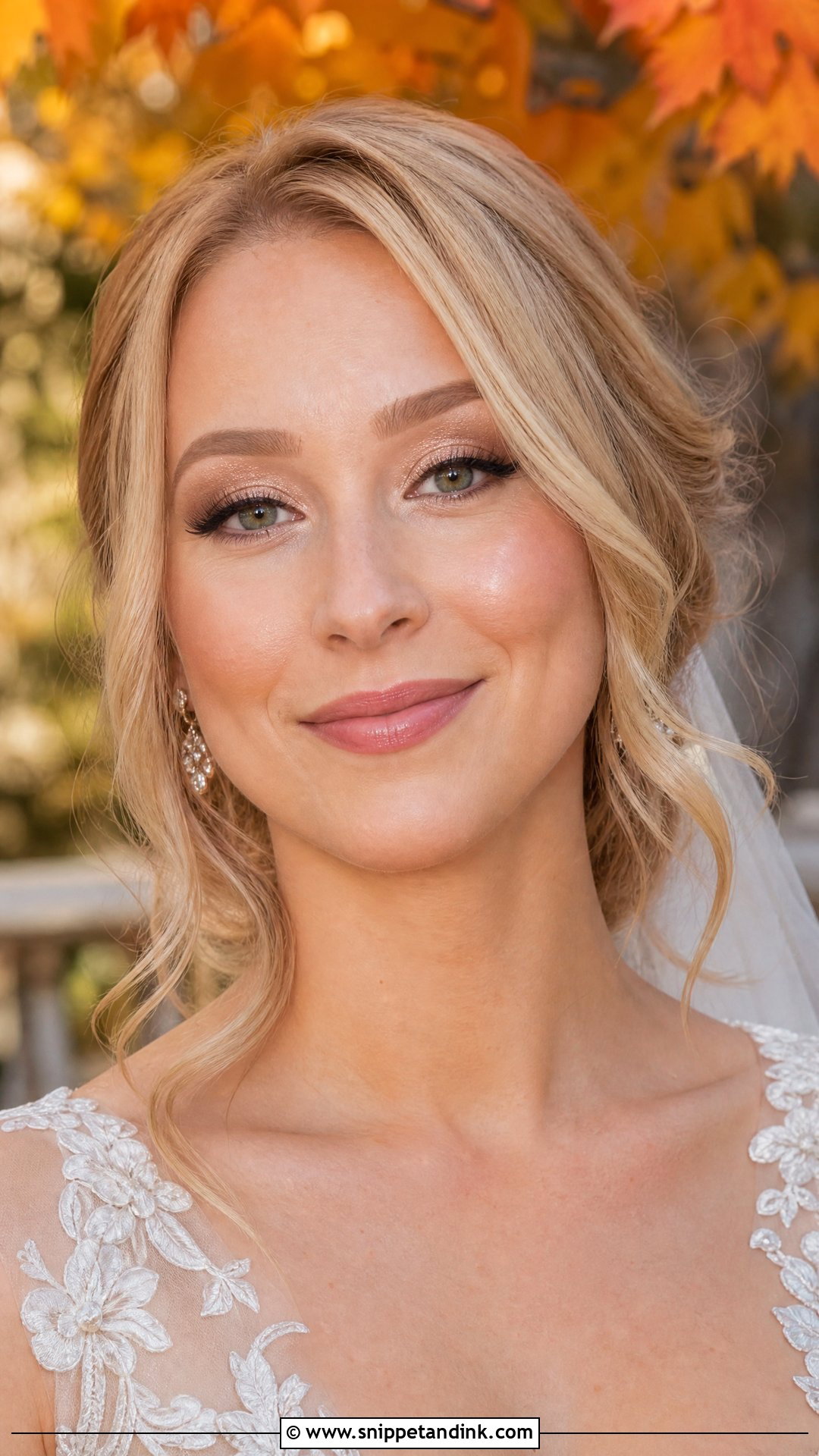Champagne And Brown Bridal Makeup For Brown Eyes - Snippet and Ink - 20 Fall Bridal Makeup for Brown Eyes