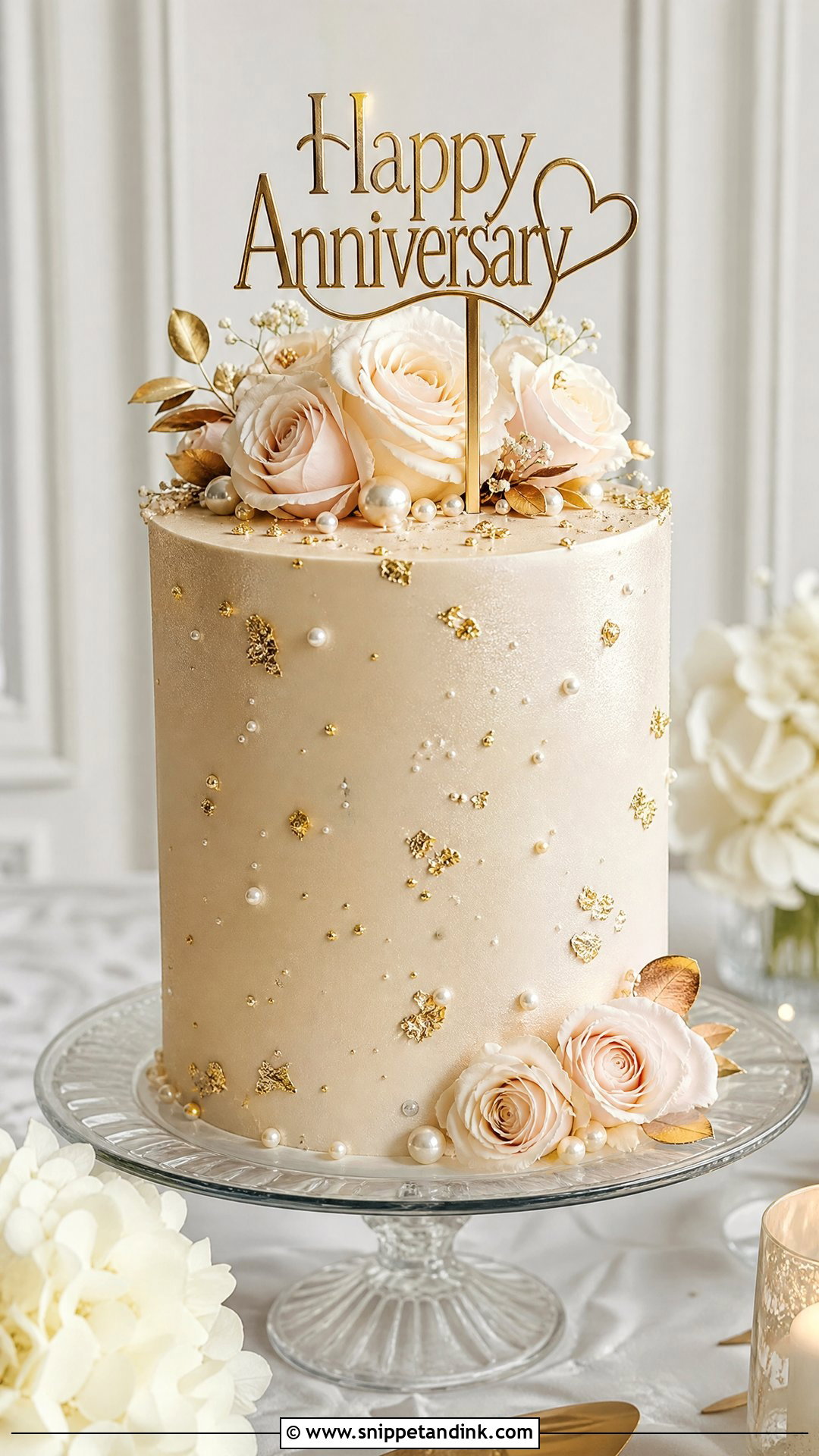 Champagne Anniversary Cake - Snippet and Ink - 35 Anniversary Cake Designs