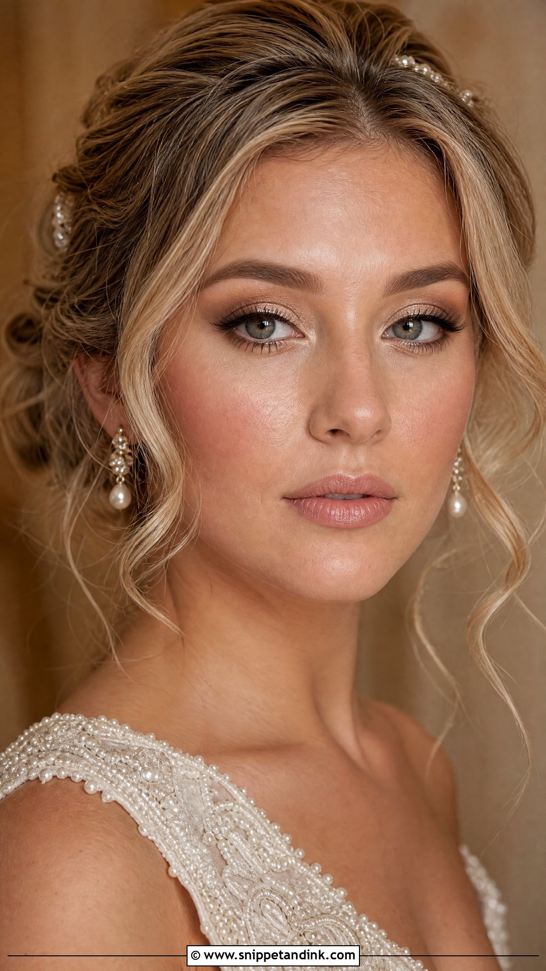 Champagne Autumn Bridal Makeup - Snippet and Ink - 20 Autumn Bridal Makeup Ideas