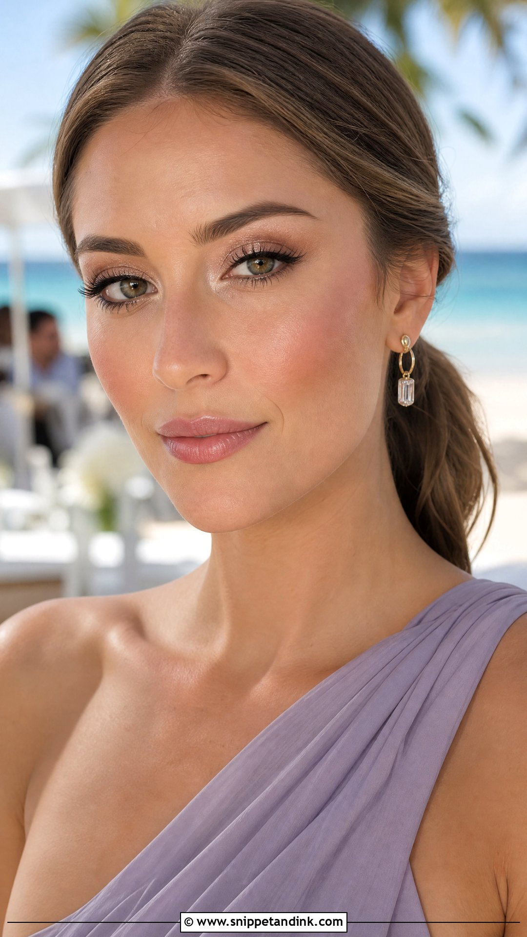 Champagne Beach Wedding Guest Makeup - Snippet and Ink - 20 Beach Wedding Guest Makeup Ideas