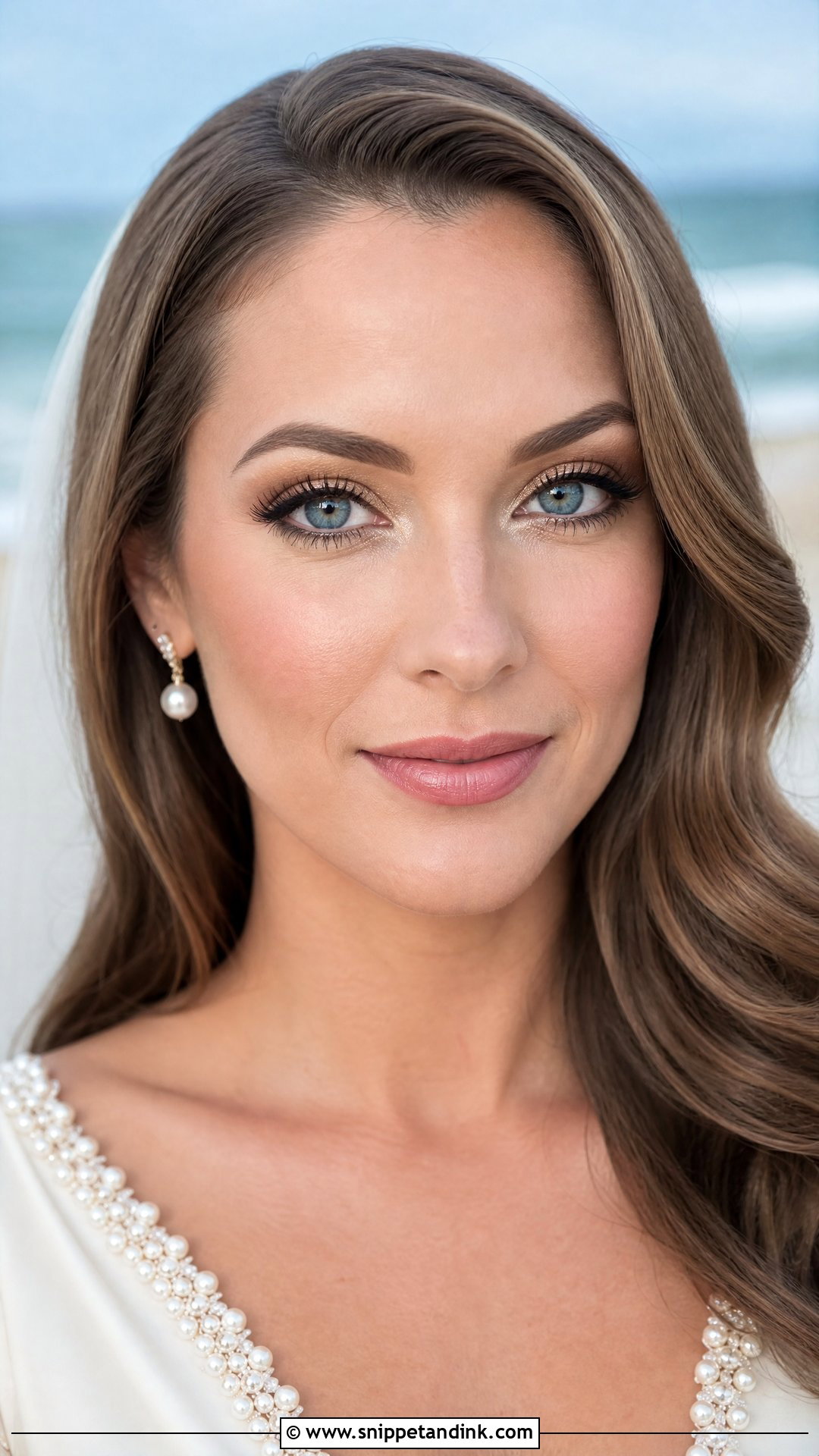 Champagne Beach Wedding Makeup For Blue Eyes - Snippet and Ink - 20 Beach Wedding Makeup for Blue Eyes