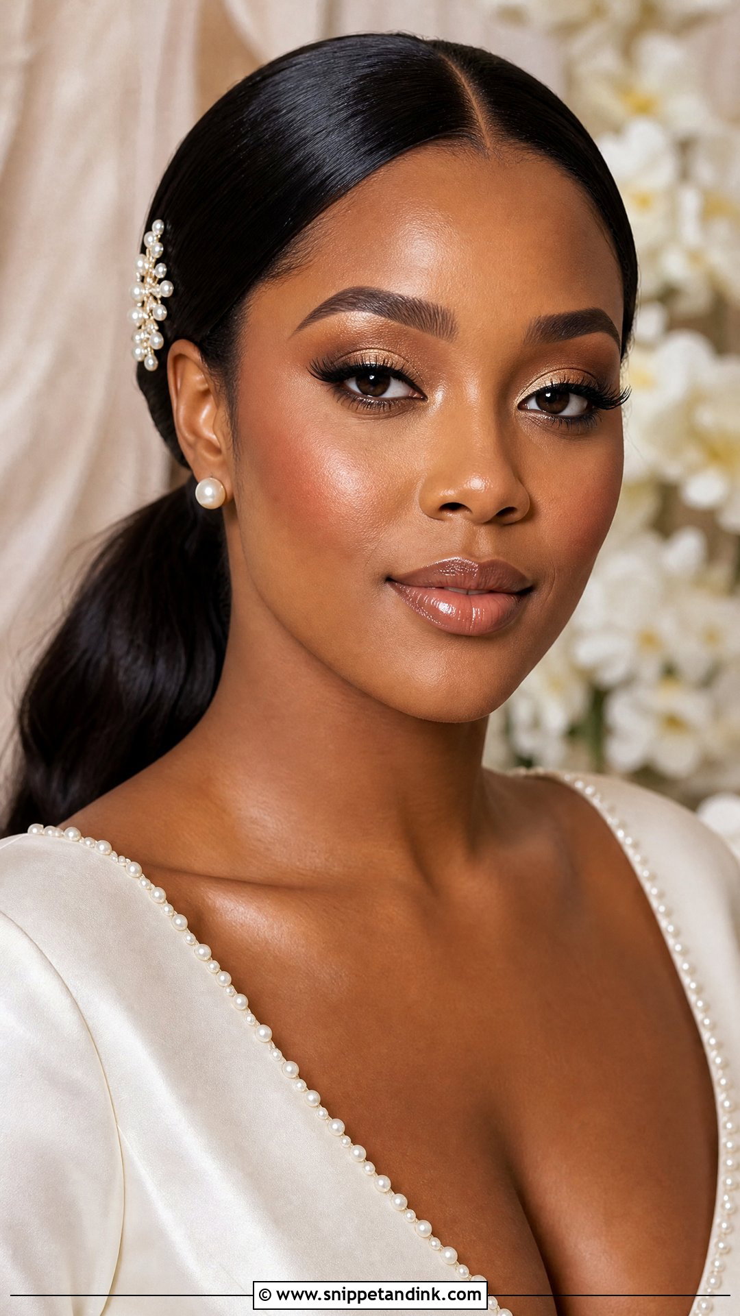 Champagne Black Bridal Makeup - Snippet and Ink - 30 Black Bridal Makeup Ideas