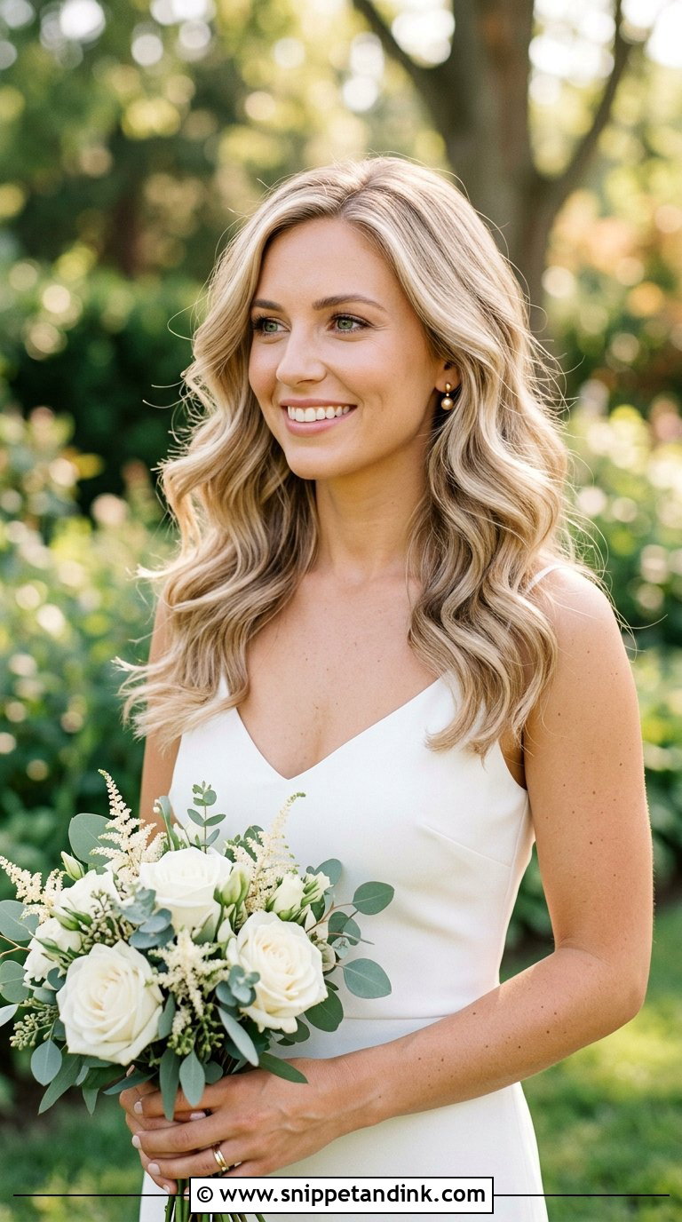 Champagne Blonde Bridal Hair Color - Snippet and Ink - 20 Bridal Hair Color Ideas