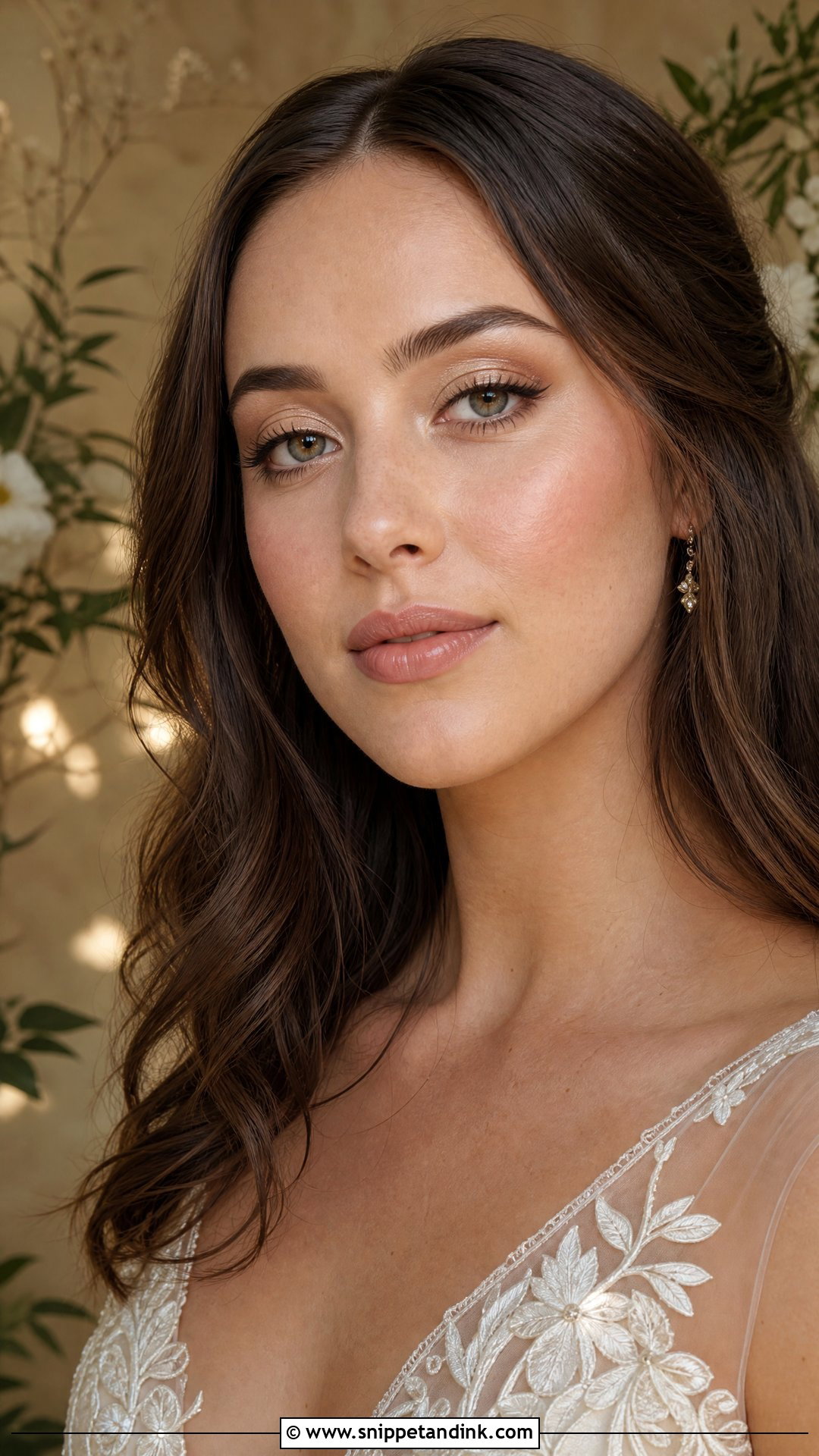 Champagne Boho Bridal Makeup For Brunettes - Snippet and Ink - 20 Boho Wedding Makeup Brunette Ideas
