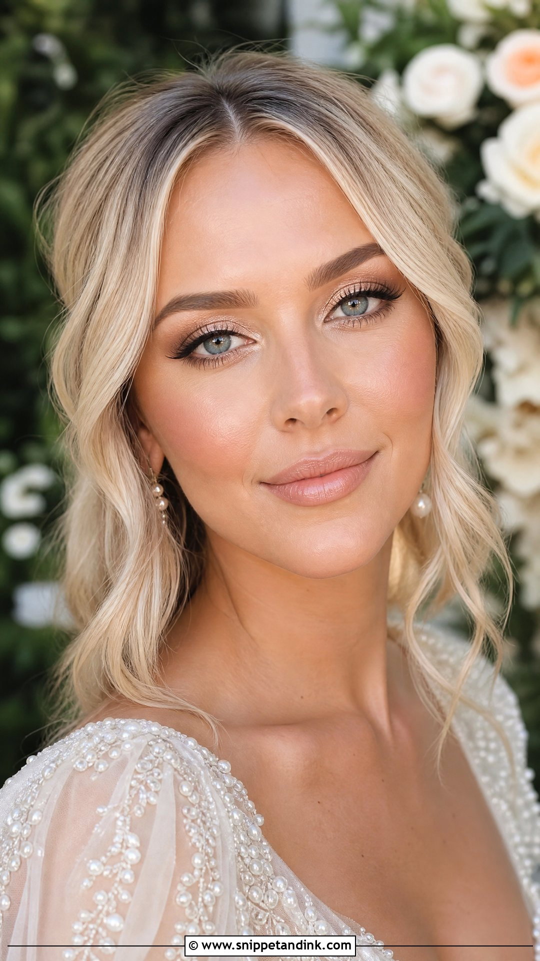 Champagne Boho Wedding Makeup For Blonde Bride - Snippet and Ink - 20 Boho Wedding Makeup Blonde Ideas
