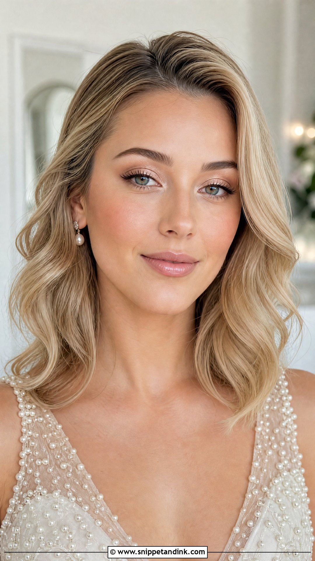Champagne Bridal Eye Makeup - Snippet and Ink - 20 Bride Eye Makeup Wedding Day Ideas