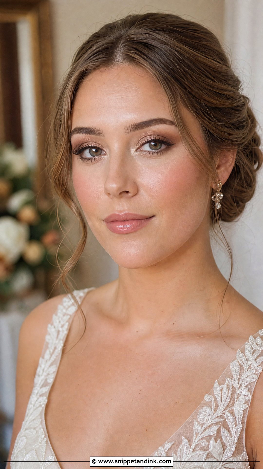 Champagne Bridal Fall Wedding Makeup For Brown Eyes - Snippet and Ink - 20 Fall Wedding Makeup for Brown Eyes