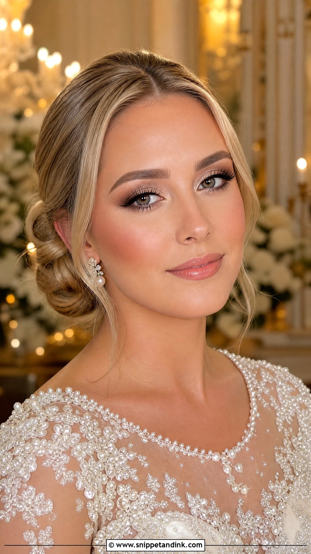 Champagne Bridal Makeup - Snippet and Ink - 20 Wedding Bride Makeup Looks