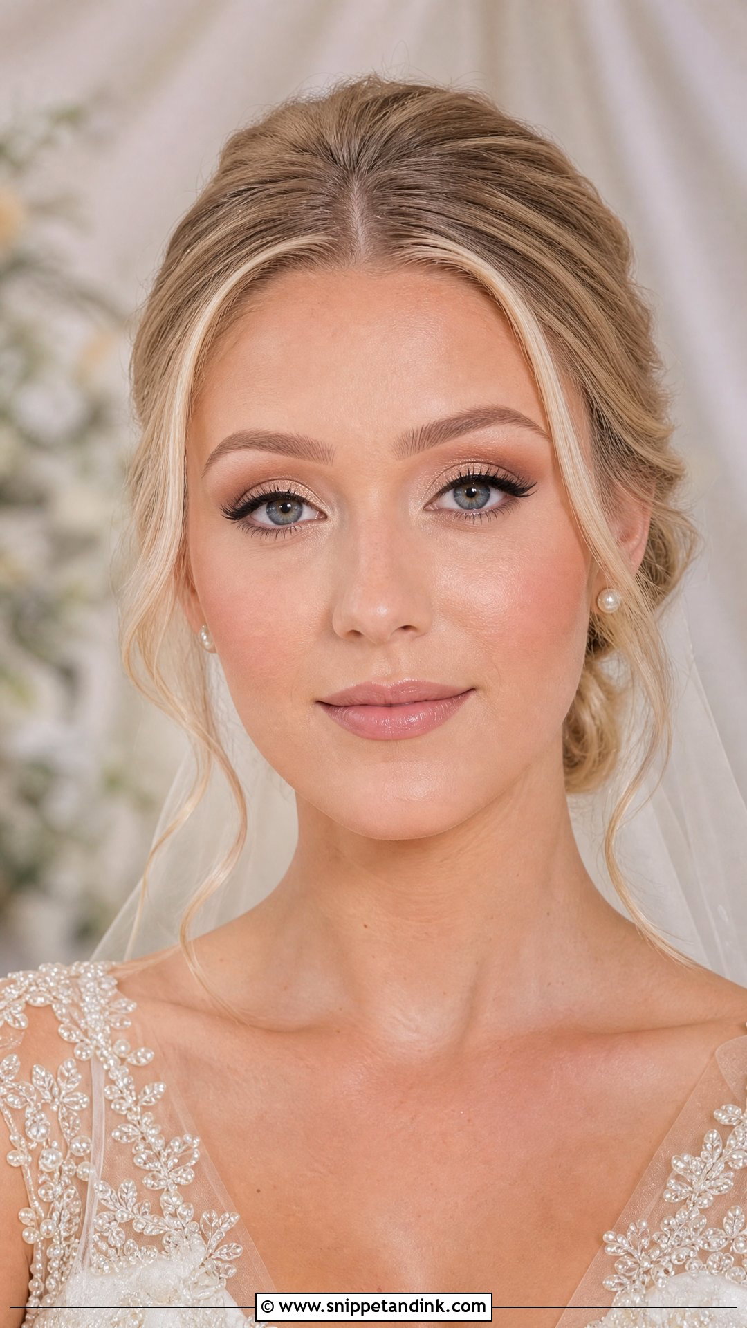 Champagne Bridal Makeup - Snippet and Ink - 20 Bridal Makeup Aesthetic Ideas