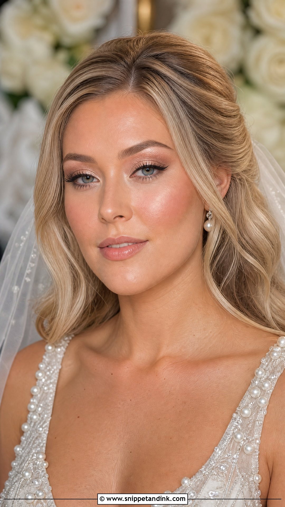 Champagne Bridal Makeup - Snippet and Ink - 25 Natural Glowy Bridal Makeup Ideas