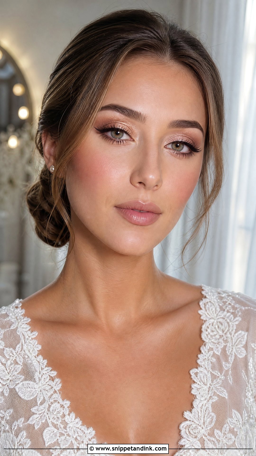 Champagne Bridal Makeup For Blue Eyes - Snippet and Ink - 20 Bridal Glam Makeup for Blue Eyes