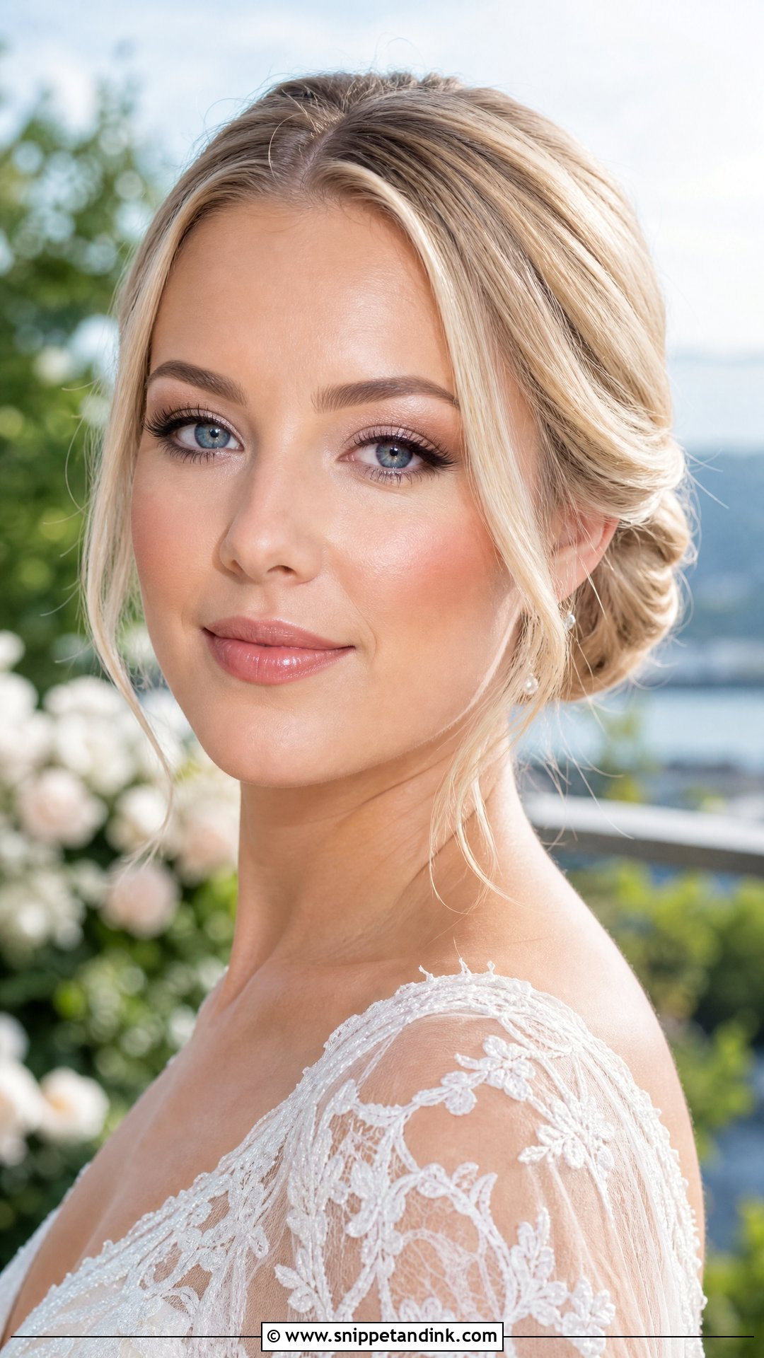 Champagne Bridal Makeup For Blue Eyes - Snippet and Ink - 20 Blue Eye Bridal Makeup Ideas
