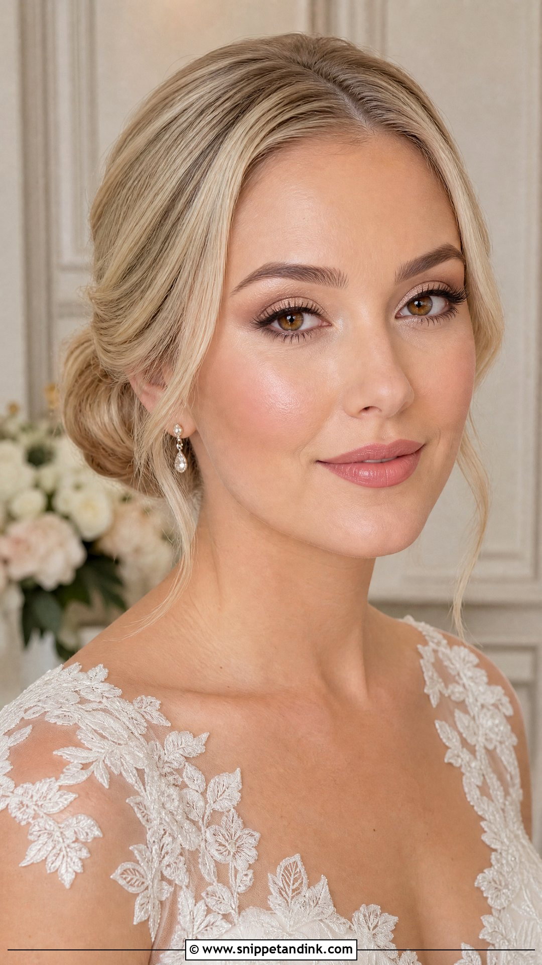 Champagne Bridal Makeup For Brown Eyes - Snippet and Ink - 20 Brown Eye Bridal Makeup Ideas