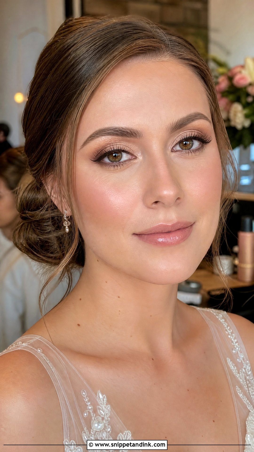 Champagne Bridal Makeup For Brown Eyes - Snippet and Ink - 35 Elegant Bridal Makeup for Brown Eyes