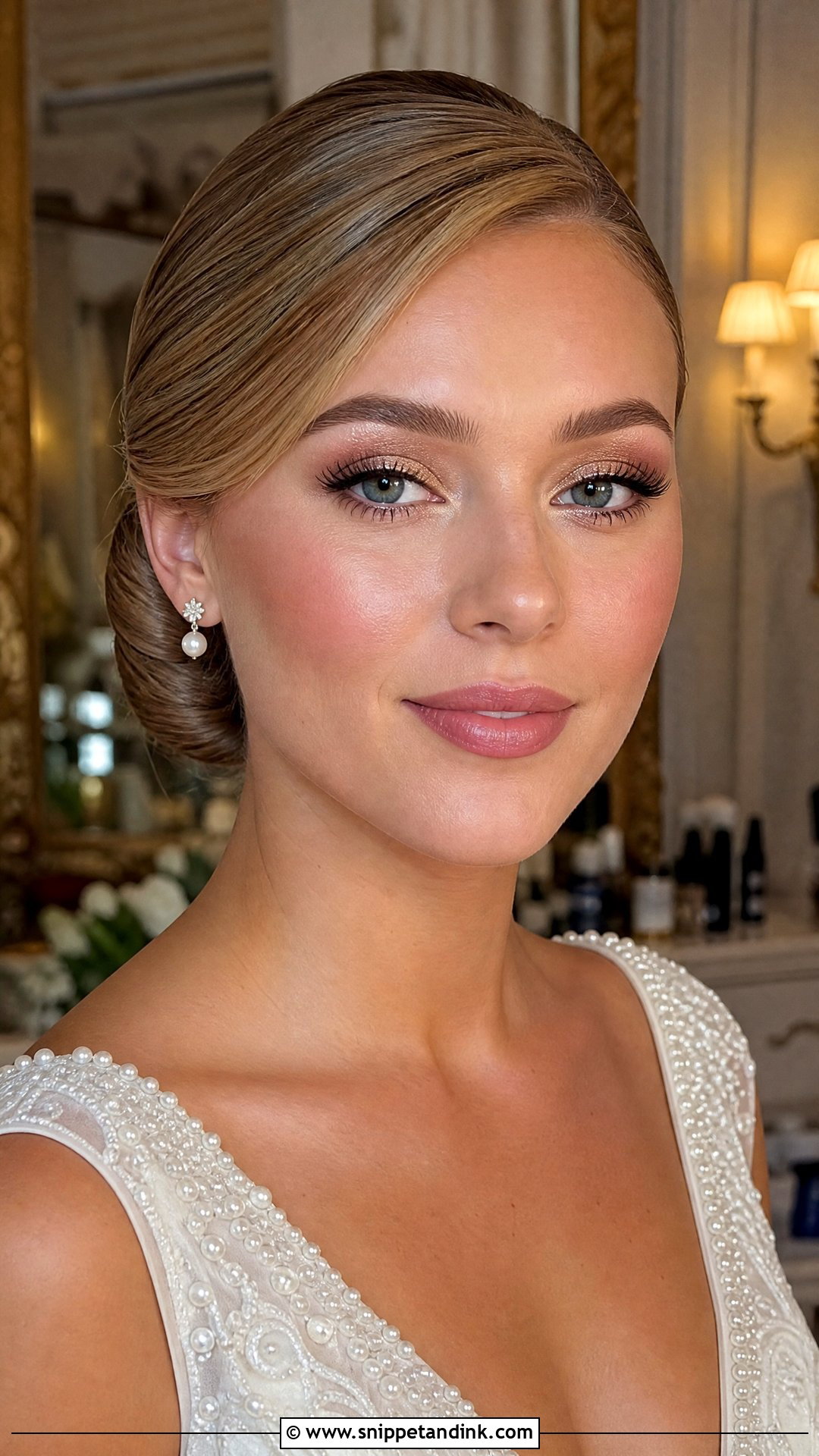 Champagne Bridal Makeup For Brown Eyes - Snippet and Ink - 25 Glowy Bridal Makeup for Brown Eyes