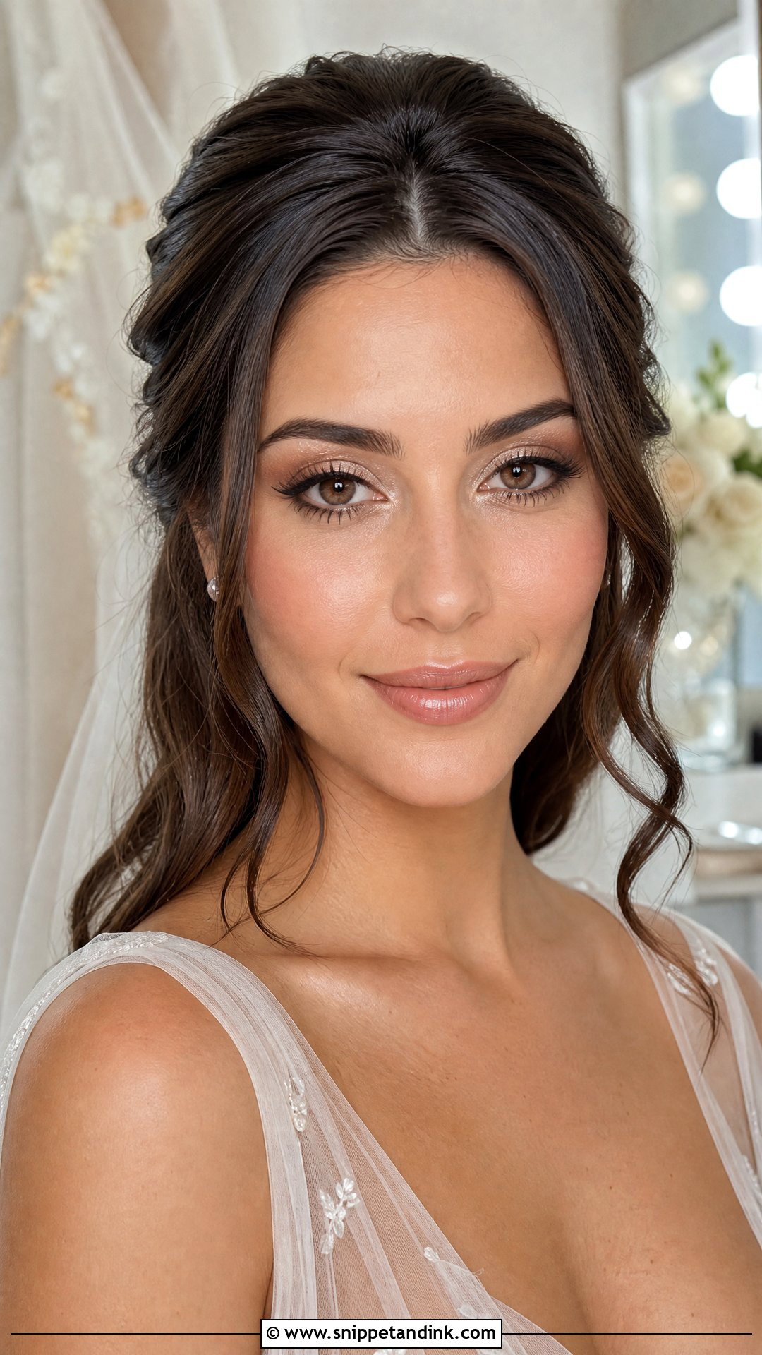 Champagne Bridal Makeup For Brown Eyes Brunettes - Snippet and Ink - 25 Bridal Makeup for Brown Eyes Brunettes