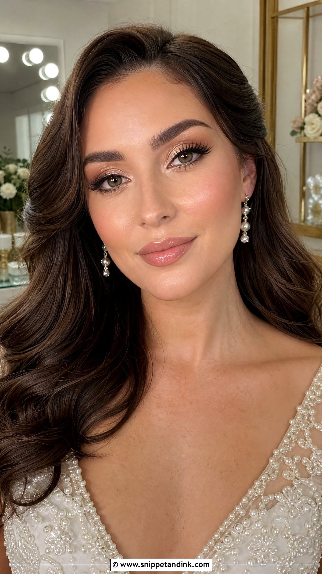 Champagne Bridal Makeup For Brunettes - Snippet and Ink - 25 Bridal Makeup for Brunettes