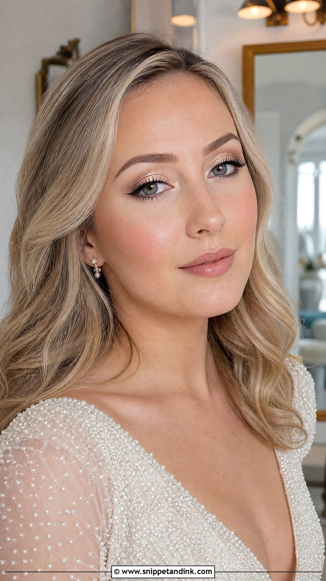 Champagne Bridal Makeup For Fair Skin - Snippet and Ink - 20 Bridal Makeup Fair Skin Ideas