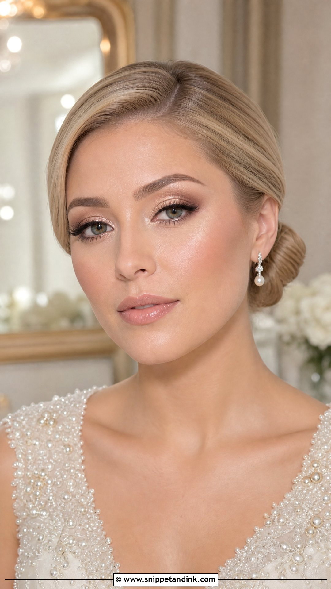 Champagne Bridal Makeup For Green Eyes - Snippet and Ink - 25 Wedding Day Makeup for Bride Green Eyes