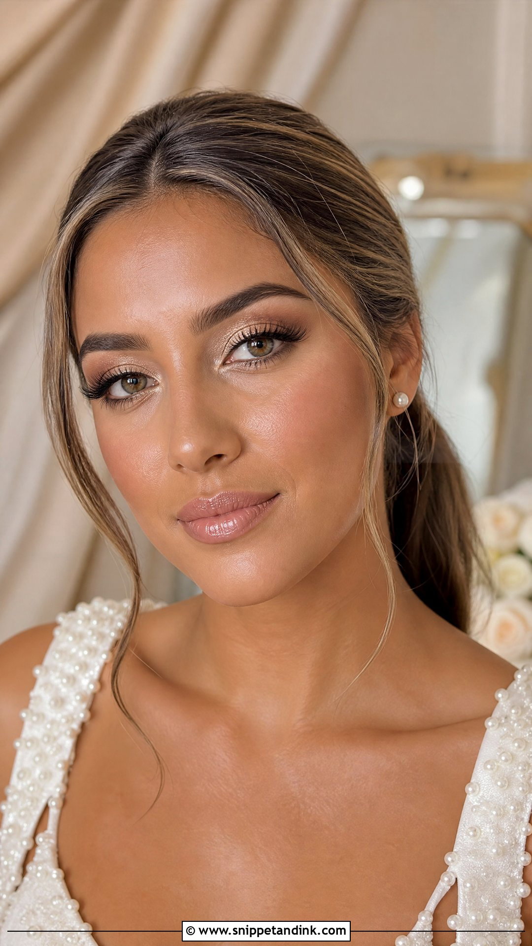 Champagne Bridal Makeup For Tan Skin - Snippet and Ink - 20 Bridal Makeup Tan Skin Ideas