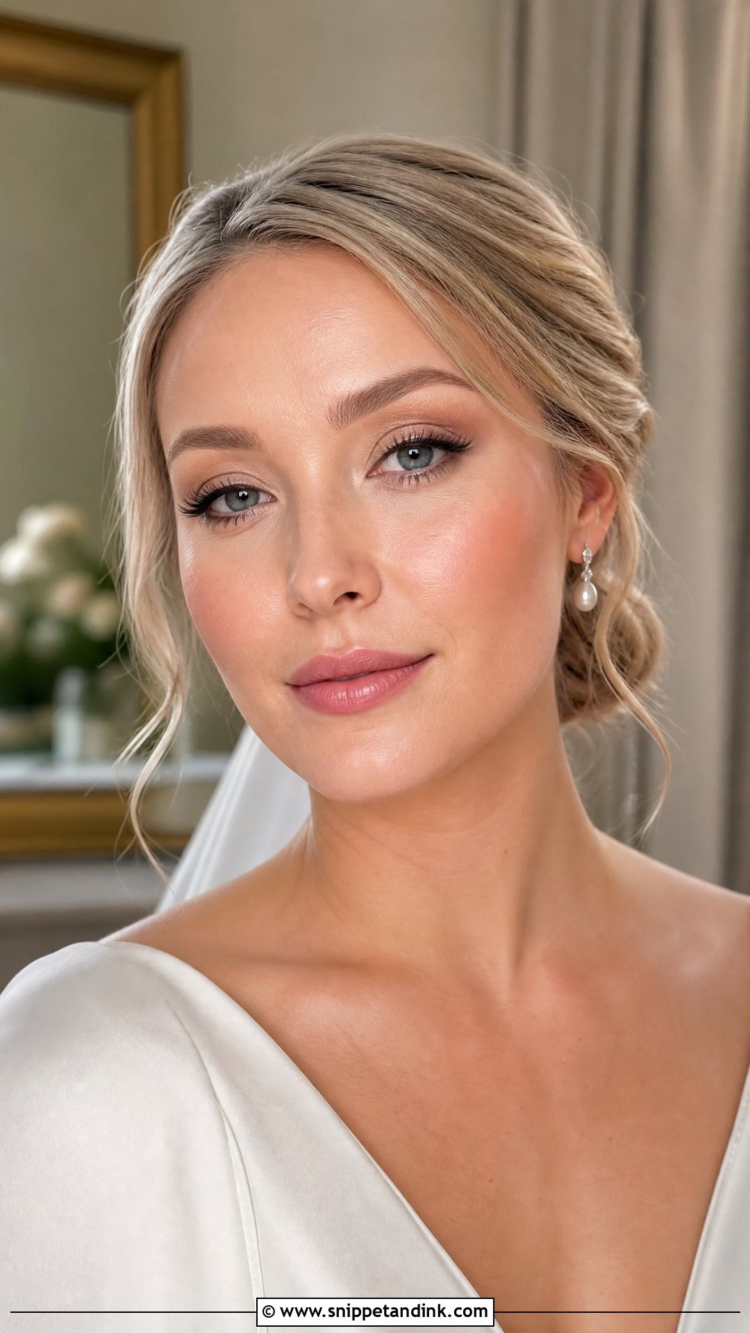Champagne Bridal Makeup Look - Snippet and Ink - 35 Bridal Makeup Looks