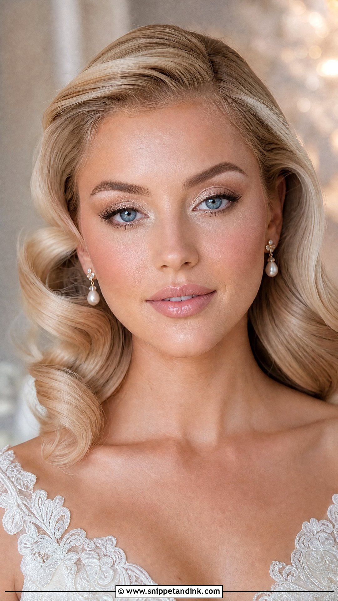Champagne Bridal Makeup for Blue Eyes - Snippet and Ink - 20 Wedding Day Makeup for Bride Blue Eyes