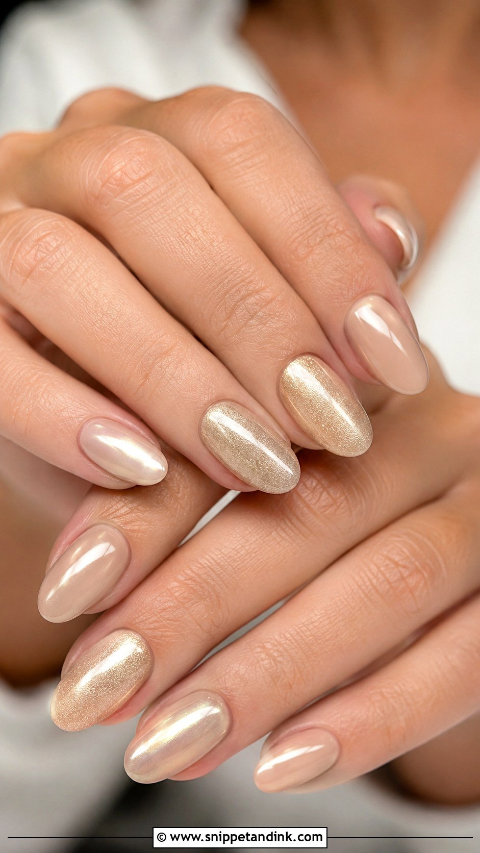 Champagne Bridal Nail Extensions - Snippet and Ink - 20 Bridal Nail Extensions Brides Ideas