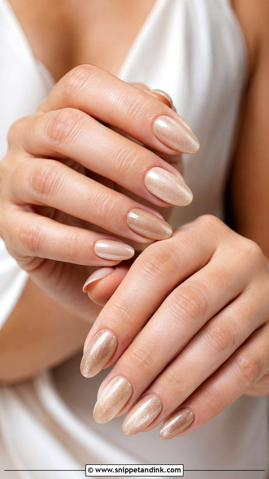 Champagne Bridal Nails - Snippet and Ink - 20 Elegant Bridal Nail Designs Brides