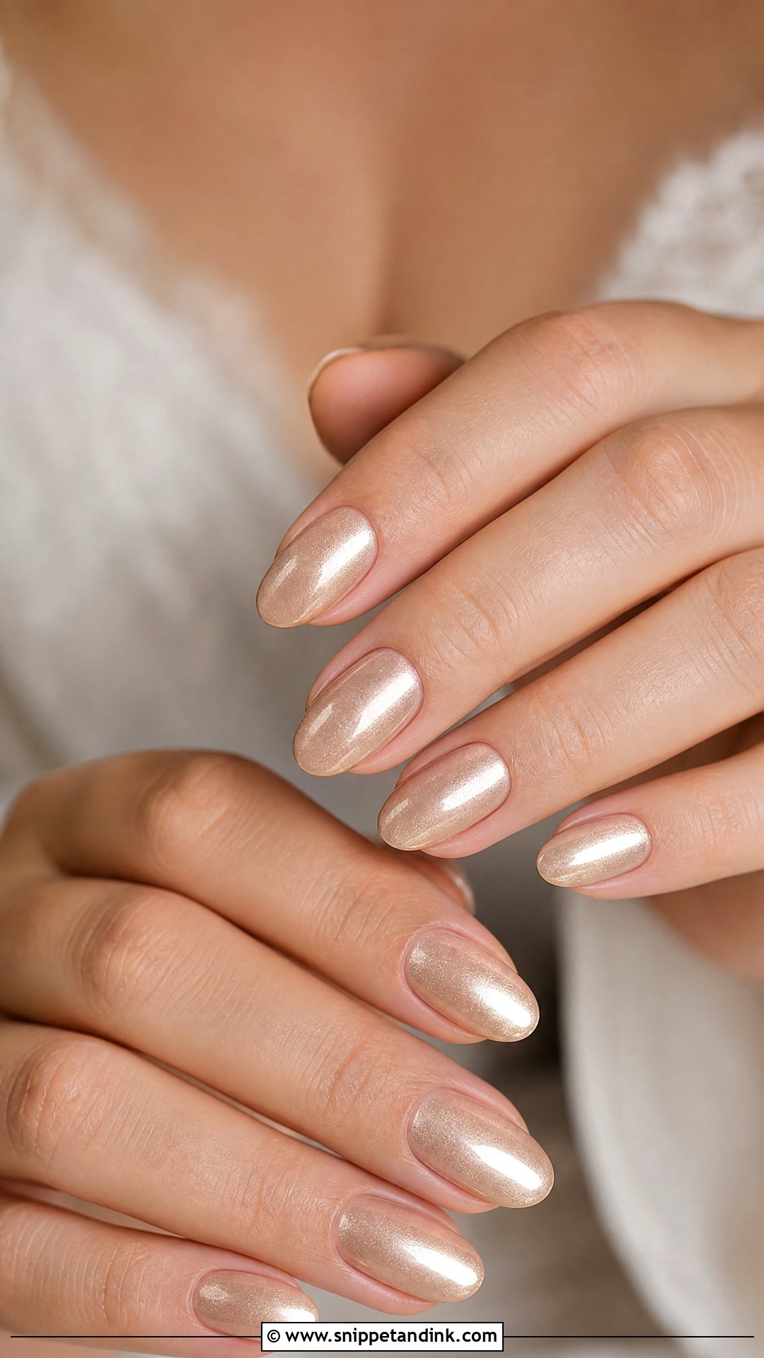 Champagne Bridal Nails - Snippet and Ink - 25 Bridal Nail Art Designs