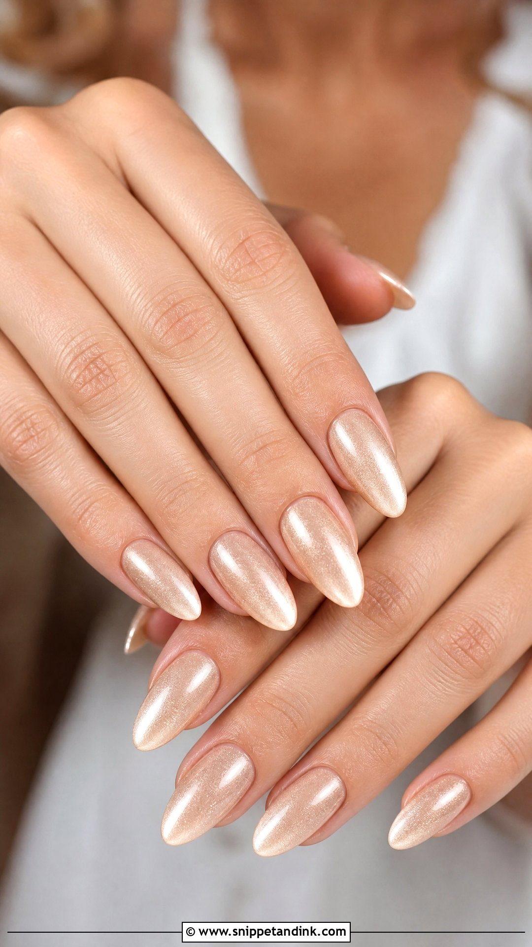 Champagne Bridal Nails - Snippet and Ink - 25 Bridal Wedding Day Nails for Bride