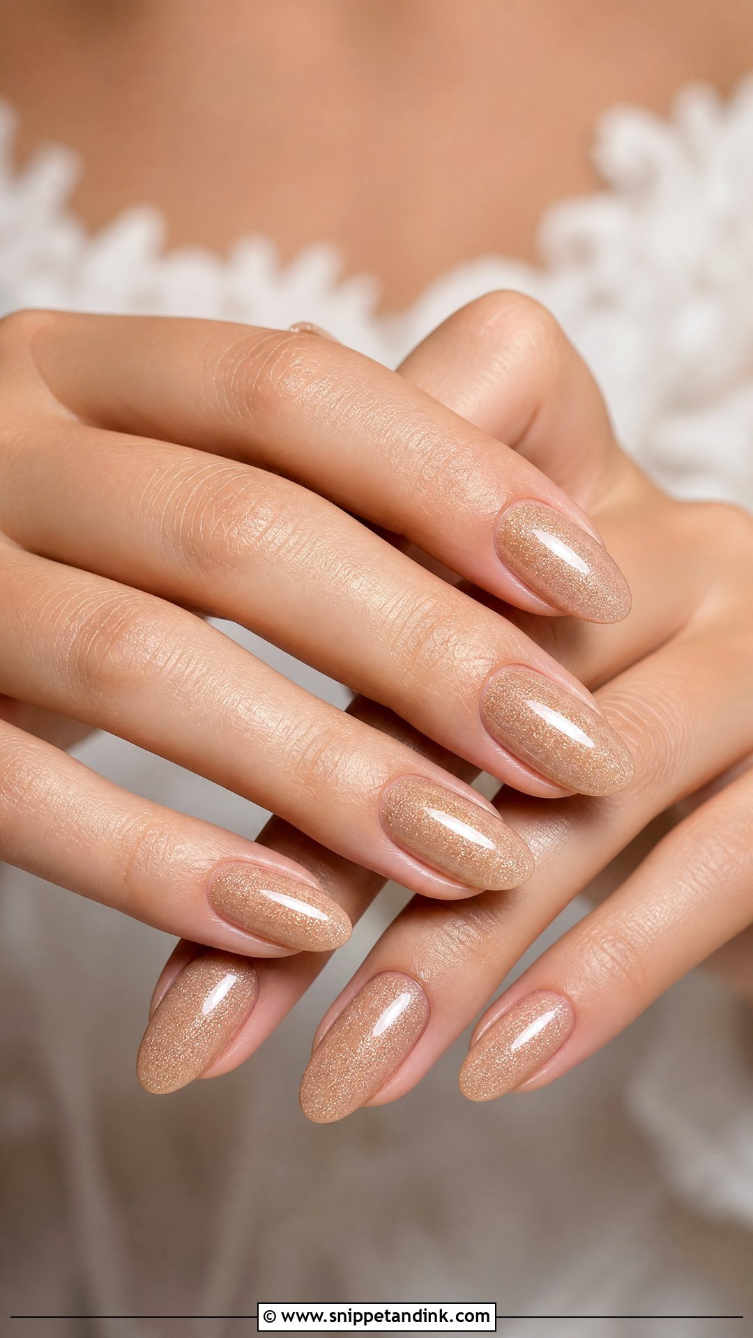 Champagne Bridal Nails - Snippet and Ink - 25 Classy Bridal Nails