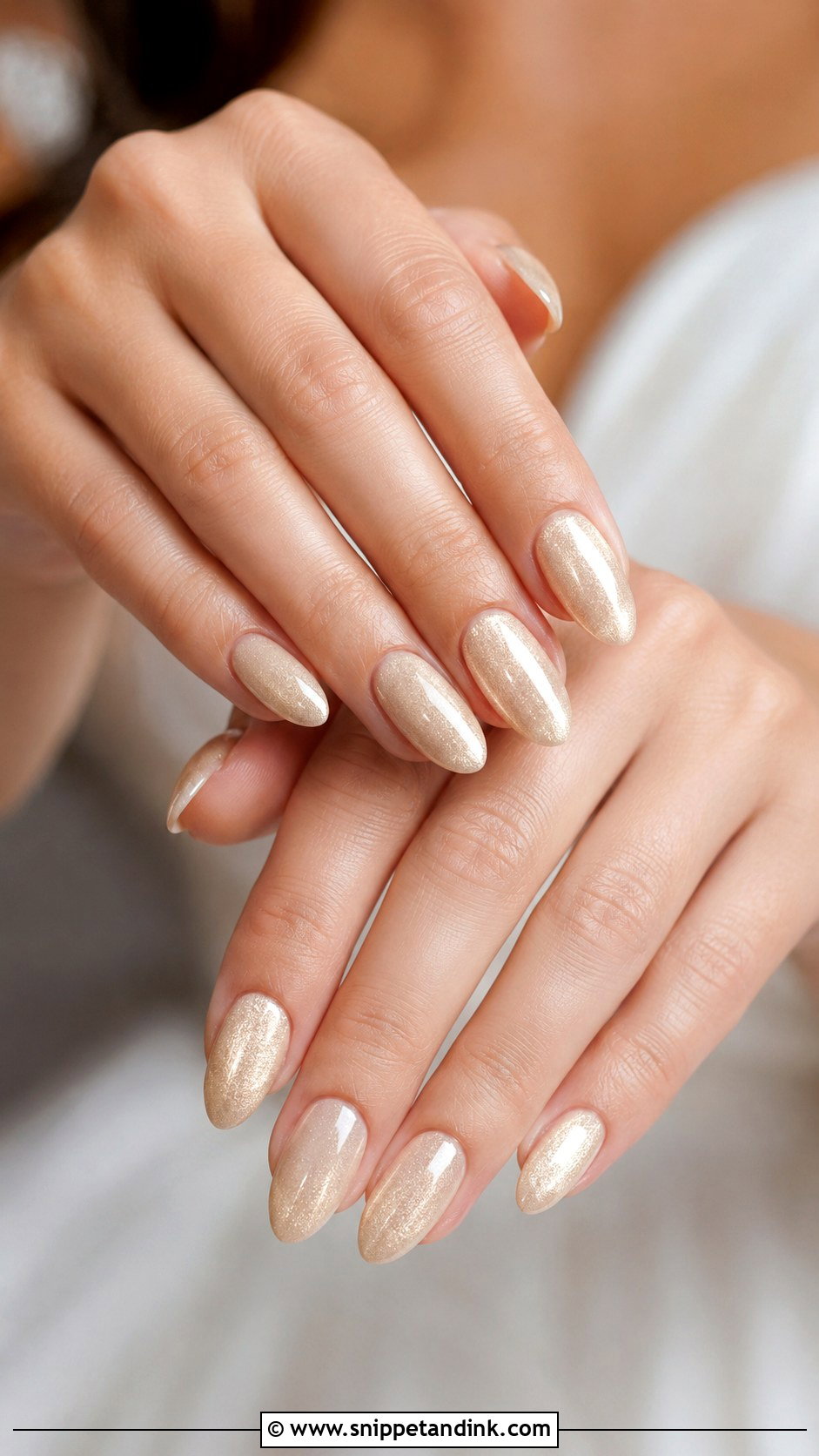 Champagne Bridal Nails - Snippet and Ink - 20 Bridal Nail Color Ideas