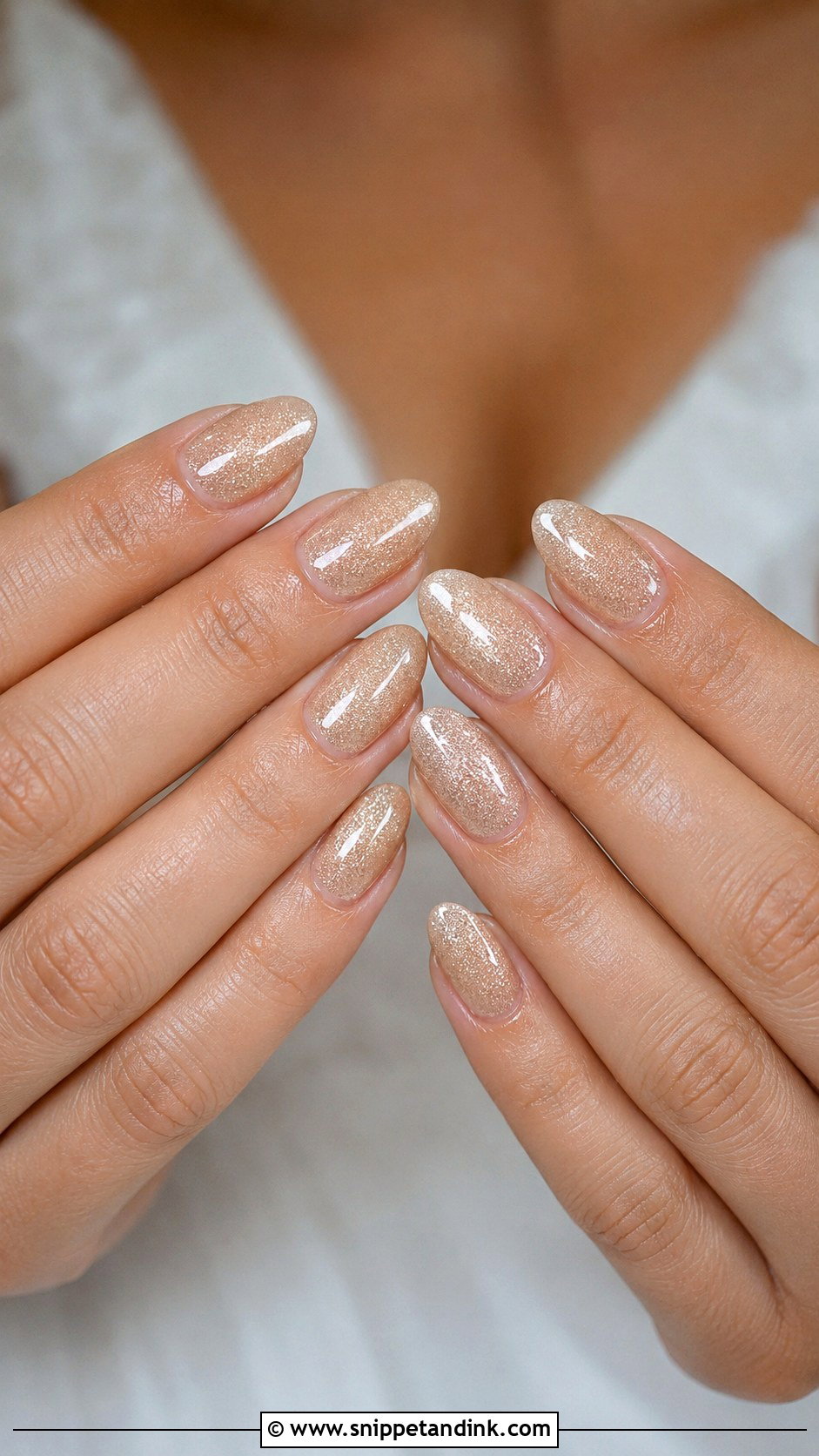 Champagne Bride Nail Extensions - Snippet and Ink - 20 Bride Nail Extension Designs