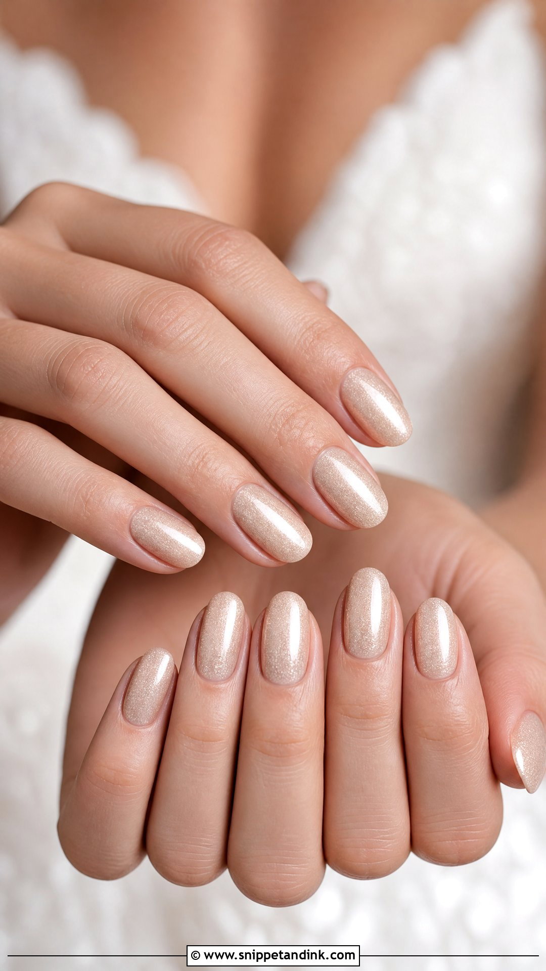 Champagne Bride Nails - Snippet and Ink - 35 Bride Nails Wedding