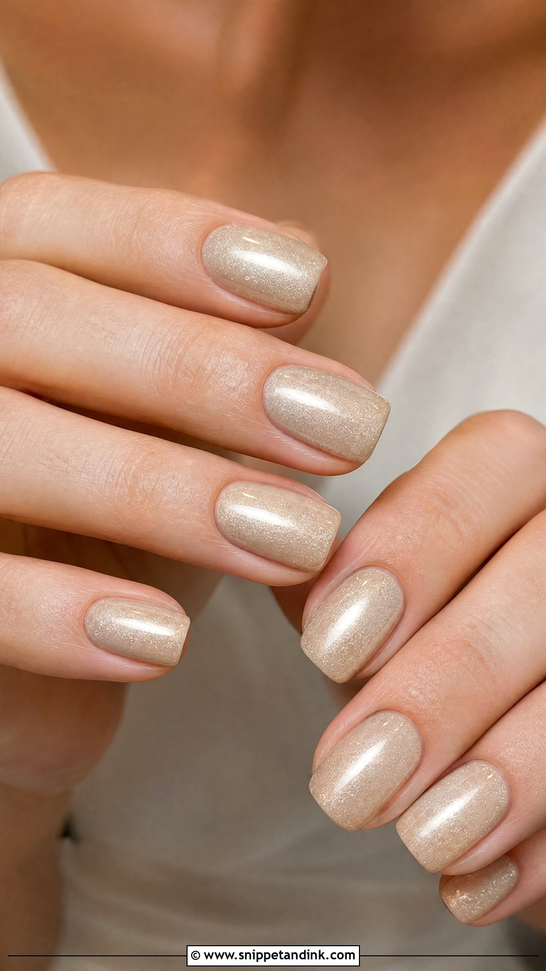 Champagne Bridesmaid Nails - Snippet and Ink - 25 Bridesmaid Wedding Nails Design