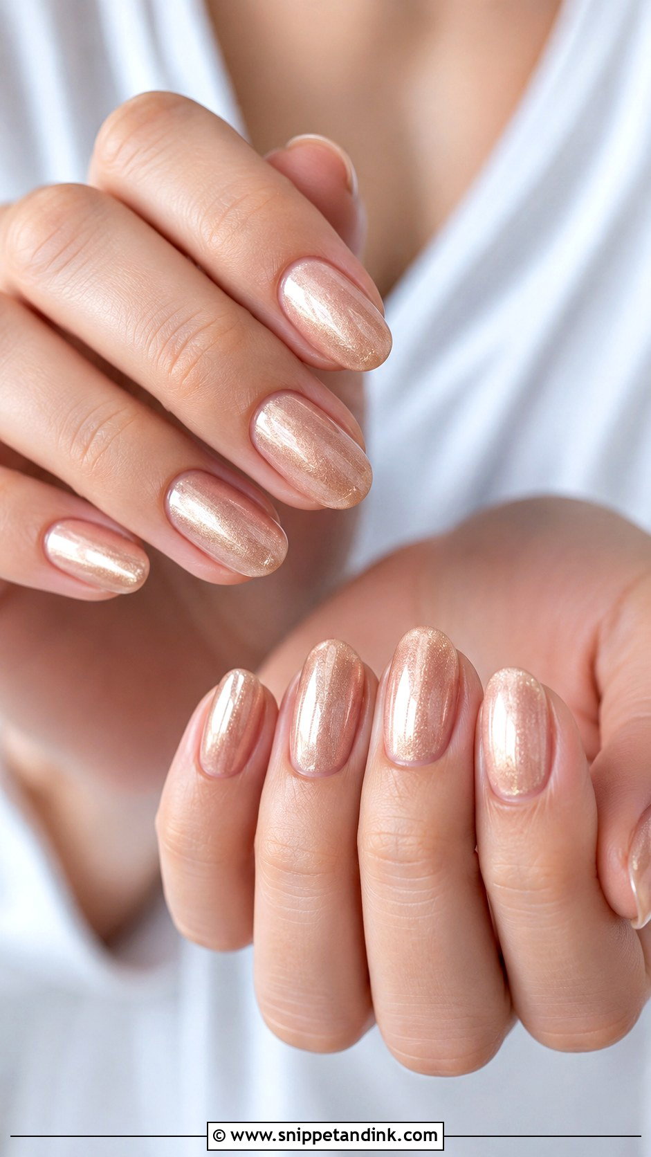Champagne Bridesmaid Nails - Snippet and Ink - 30 Neutral Bridesmaid Wedding Nails