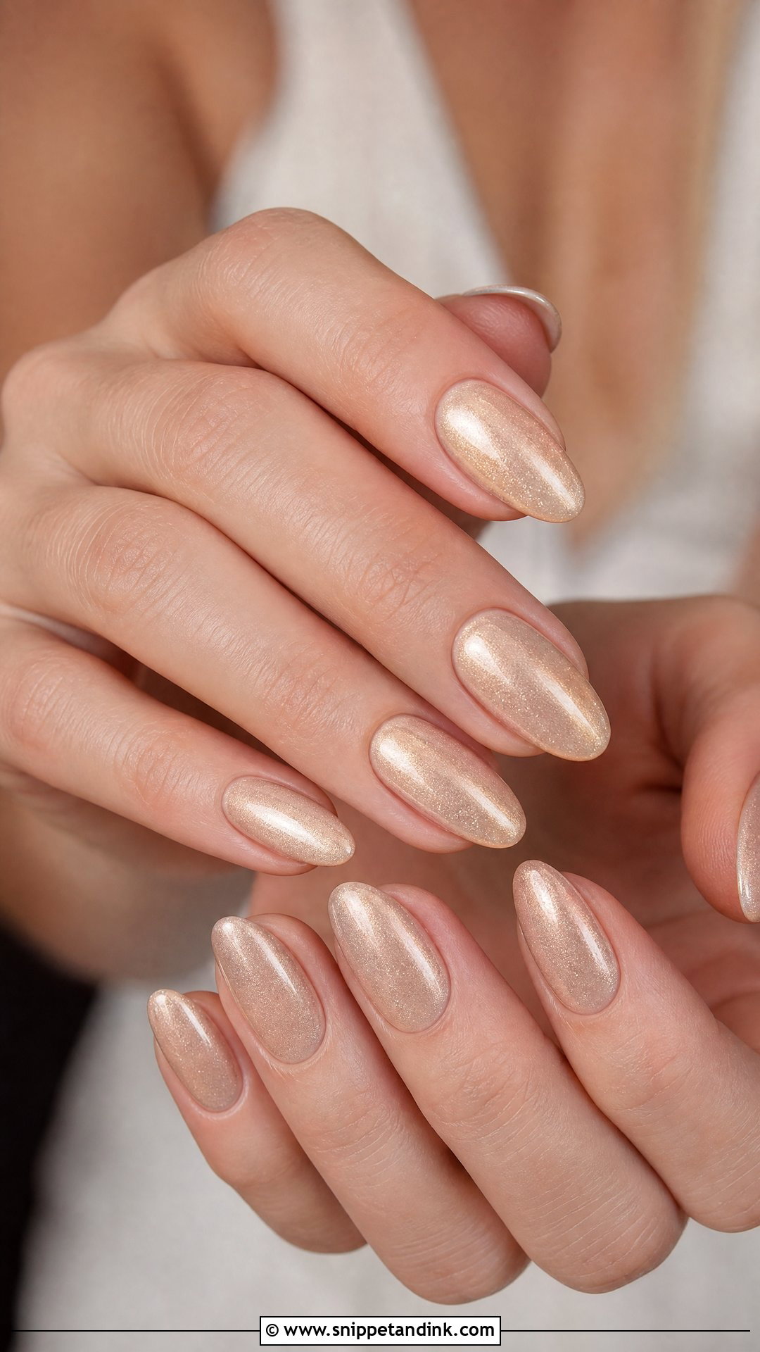 Champagne Bridesmaid Nails - Snippet and Ink - 35 Bridesmaid Nails