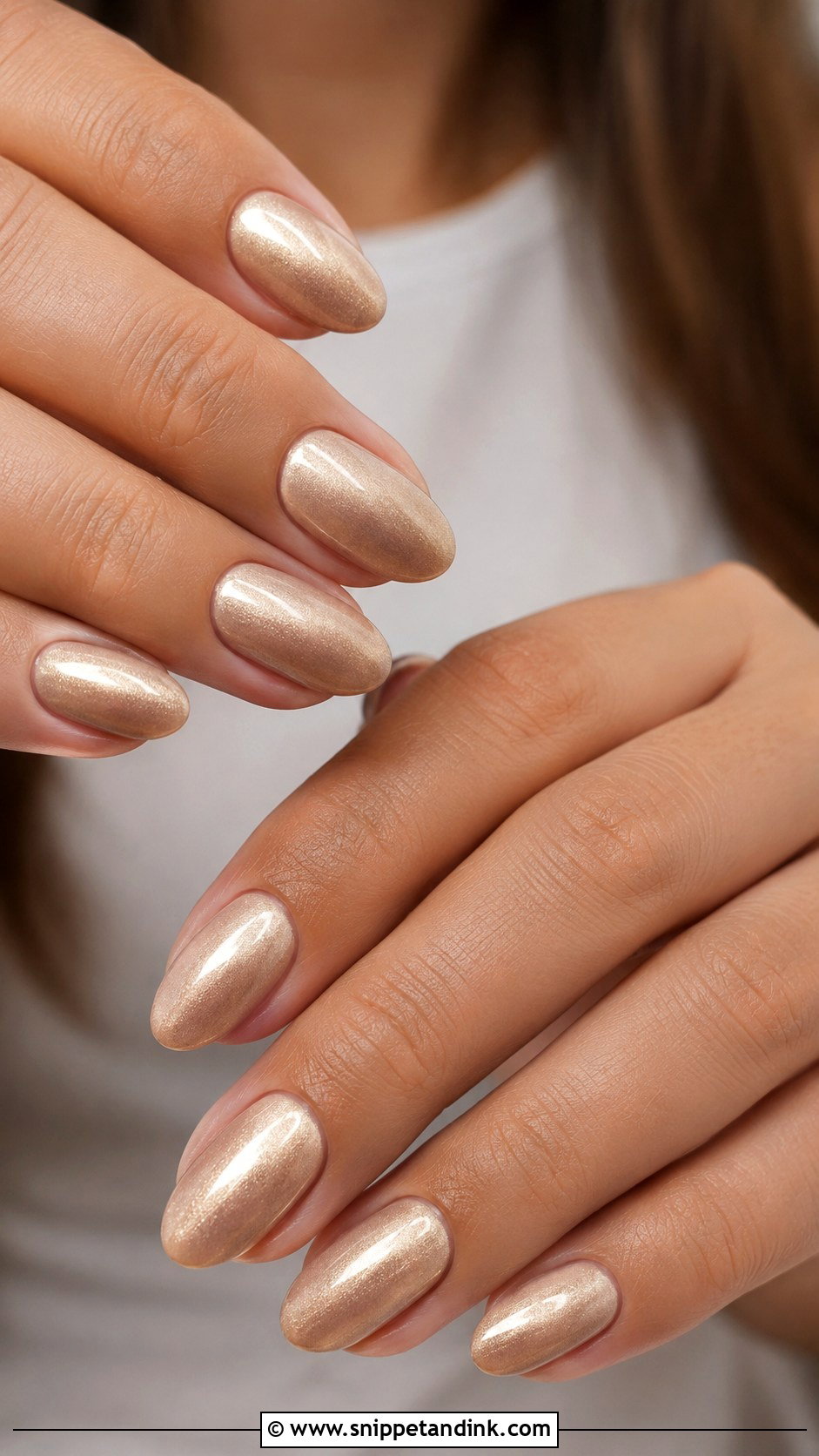 Champagne Bridesmaid Nails - Snippet and Ink - 20 Bridesmaid Wedding Nails