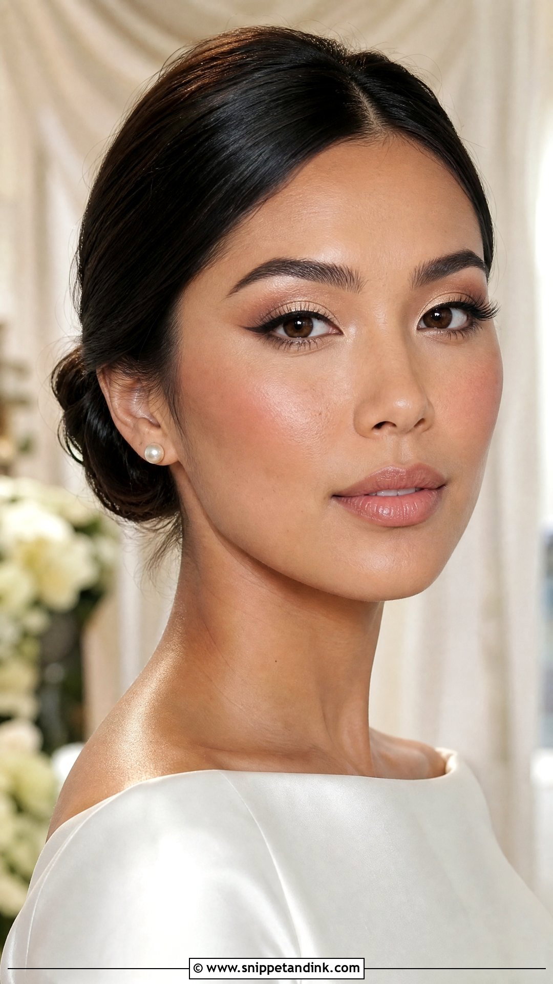 Champagne Cat Eye Bridal Makeup - Snippet and Ink - 20 Cat Eye Wedding Makeup Ideas