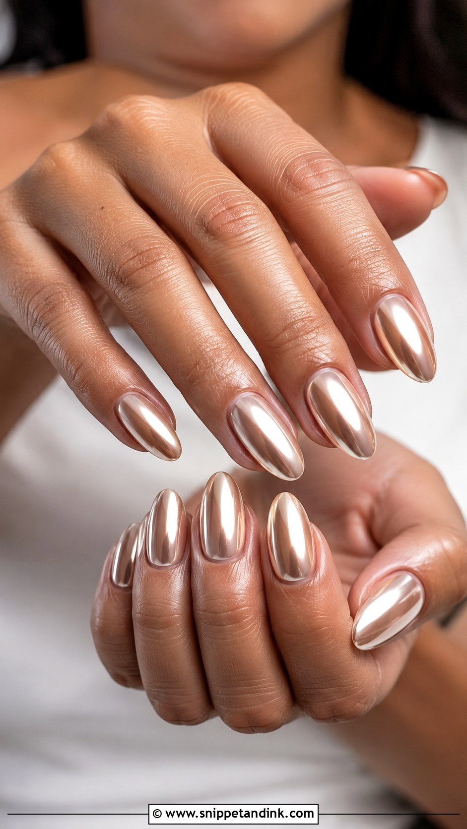 Champagne Chrome October Wedding Nails - Snippet and Ink - 20 October Wedding Nails