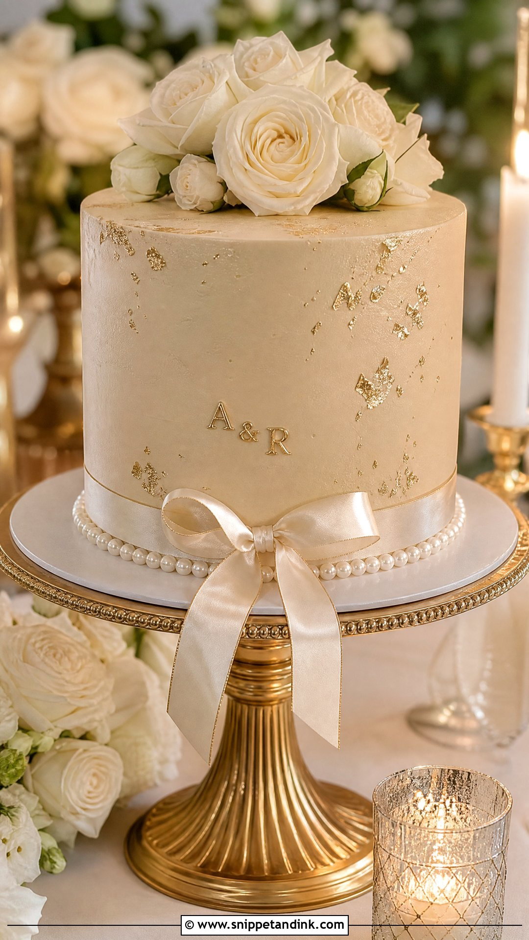 Champagne Engagement Cake - Snippet and Ink - 25 Unique Engagement Cake Designs