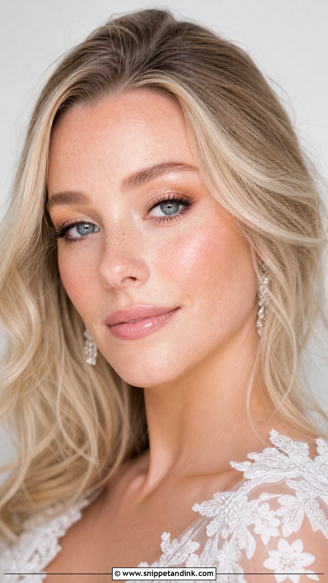 Champagne Eye Bridal Makeup With Freckles - Snippet and Ink - 20 Bridal Makeup Freckles
