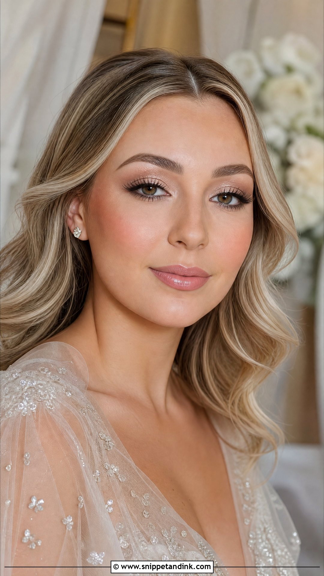 Champagne Eye Bridal Makeup - Snippet and Ink - 20 Easy Bridal Makeup Ideas
