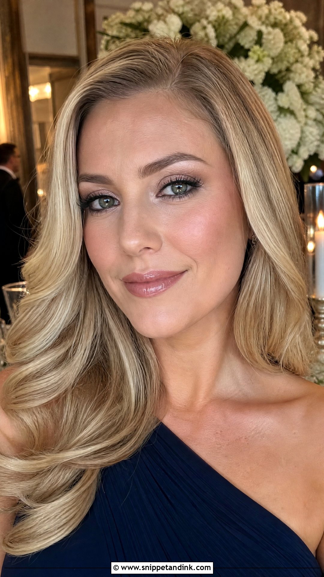 Champagne Eye Wedding Guest Makeup - Snippet and Ink - 20 Soft Wedding Guest Makeup Ideas