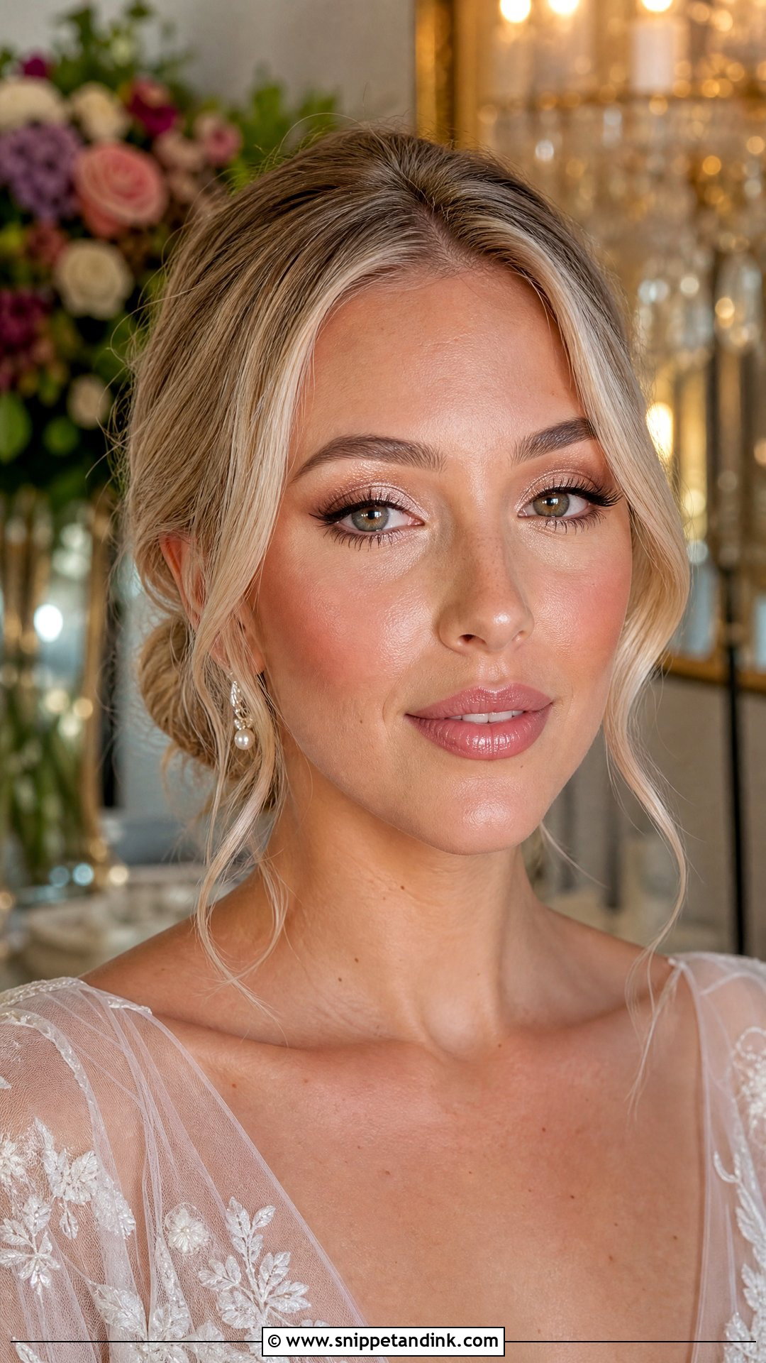 Champagne Eye Wedding Makeup - Snippet and Ink - 30 Glam Wedding Makeup Ideas