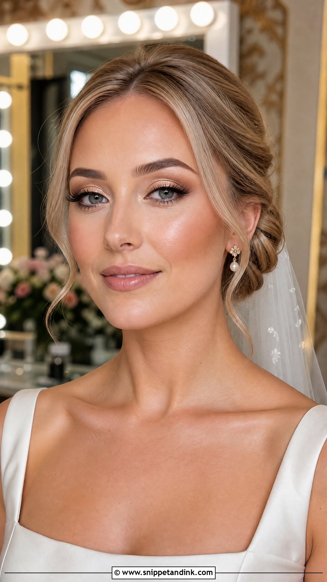 Champagne Eye Wedding Makeup - Snippet and Ink - 25 Natural Glowy Wedding Makeup Ideas