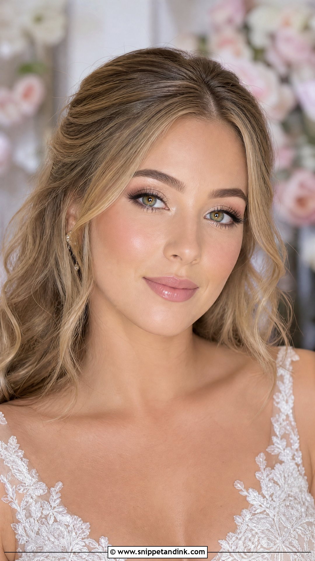 Champagne Eye Winter Bridal Makeup - Snippet and Ink - 20 Winter Bridal Makeup Ideas